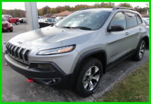 14 jeep cherokee trailhawk 4x4 navigation leather dual sunroof
