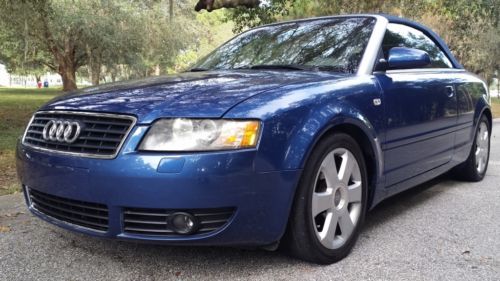 2005 audi a4 (no reserve) convertible mint condition automatic transmission