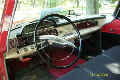 1957 dodge coronet - triple paint red/white, original, 2-door, maxwedge