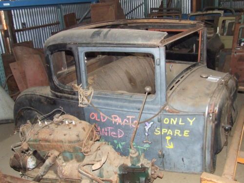 1930 model a ford 5 window rumble seat coupe body barn find scta rat rod highboy