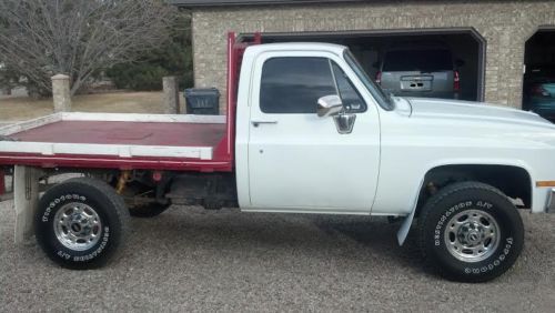 1981 chevrolet pickup flatbed 4x4 with big block, goose neck and more!