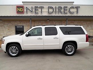 07 white chevy htd leather nav camera dvd sunroof carfax net direct auto texas