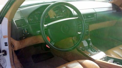 1991 91 WHITE MERCEDES BENZ 500 SL 500SL ROADSTER CONVERTIBLE AMG WHEELS LOW RES, image 8