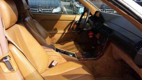 1991 91 WHITE MERCEDES BENZ 500 SL 500SL ROADSTER CONVERTIBLE AMG WHEELS LOW RES, image 11