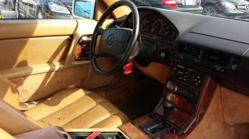 1991 91 WHITE MERCEDES BENZ 500 SL 500SL ROADSTER CONVERTIBLE AMG WHEELS LOW RES, image 12