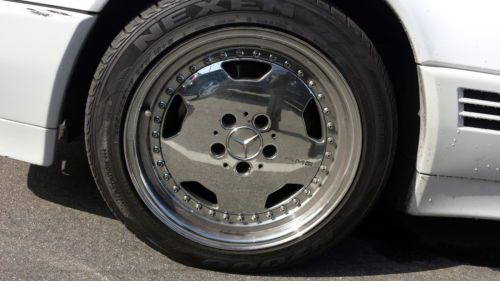 1991 91 WHITE MERCEDES BENZ 500 SL 500SL ROADSTER CONVERTIBLE AMG WHEELS LOW RES, image 18