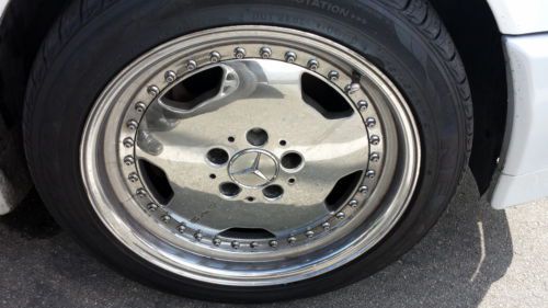 1991 91 WHITE MERCEDES BENZ 500 SL 500SL ROADSTER CONVERTIBLE AMG WHEELS LOW RES, image 20