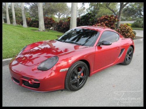07 cayman s manual transmission red metallic heated seats 0-60 in 4.9s fl