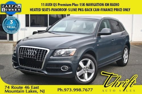 11 audi q5 premium plus-15k-navigation-heated seats-panoroof-s line pkg-back cam