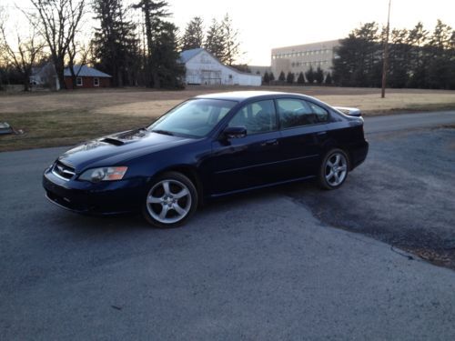 2005 subaru legacy gt limited sedan 4-door 2.5l blue manual trans black leather