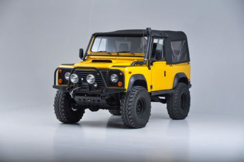 1997 land rover defender 90 rare aa yellow/grey supercharged loaded w/ upgrades!