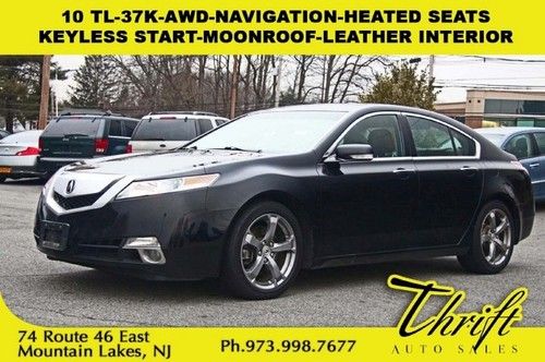 10 tl-37k-awd-navigation-heated seats-keyless start-moonroof-leather interior