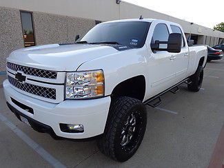 2012 chevrolet 3500 ltz crew cab long bed duramax diesel 4x4-lifted-low miles