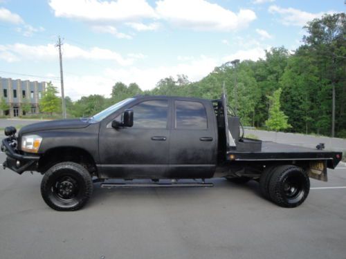 2007 dodge ram crew cab 3500 dually 4x4 cummins diesel auto flatbed lift custom