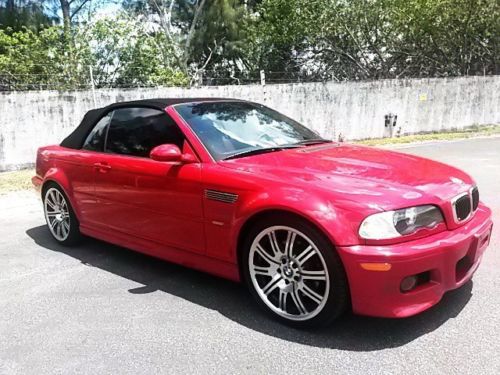 2006 bmw m3 6 speed manual imola red on red navigation clean carfax