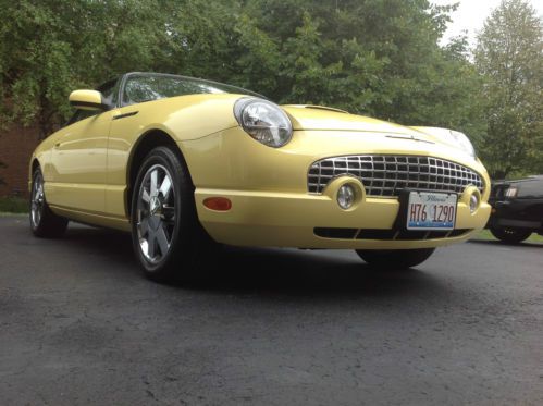 2002 ford thunderbird convertible yellow 4000 miles!!!