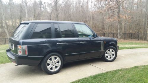 2004 land rover range rover,  adriatic blue with light cream interior