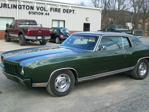1971 chevrolet monte carlo base hardtop 2-door 5.7l no reserve!