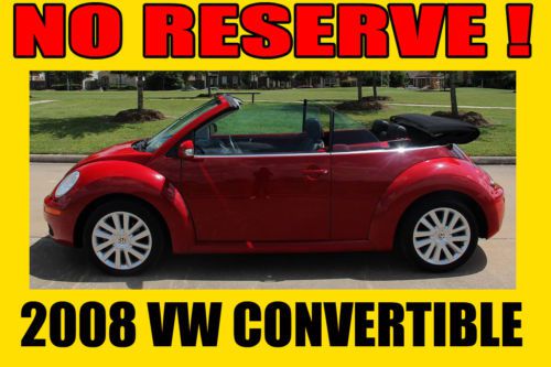 2008 vw beetle convertible,sport red,gray leather,low miles,clean title,no resv!