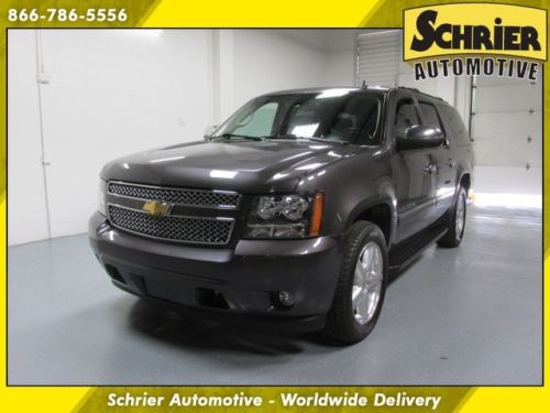 10 chevy suburban ltz gray 4x4 rear dvd 7 passenger heated and cooled leather