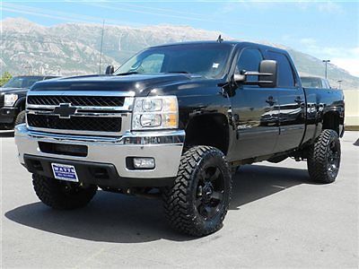 Chevy crew cab ltz 4x4 duramax diesel leather custom new lift wheels tires auto