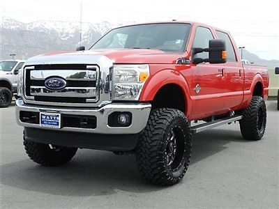 Ford crew cab lariat 4x4 powerstroke diesel custom new  lift wheels tires auto