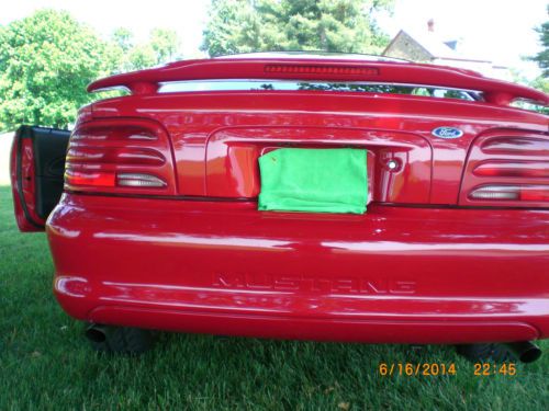 1994 Ford Mustang SVT Cobra, 4,300 miles, Rio Red, black leather interior, image 4
