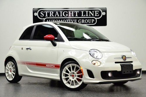 2013 fiat abarth 500 white/ w/ navigation 500 miles