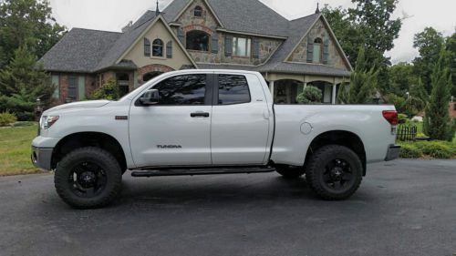 Awesome white on black toyota tundra