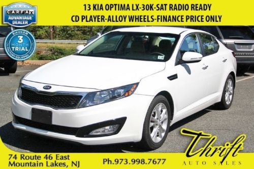 13 kia optima lx-30k-sat radio ready-cd player-alloy wheels-finance price only