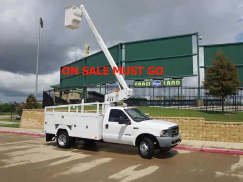 2002 texas own f-450 0ne owner boom truck, utility service truck 17 svc record