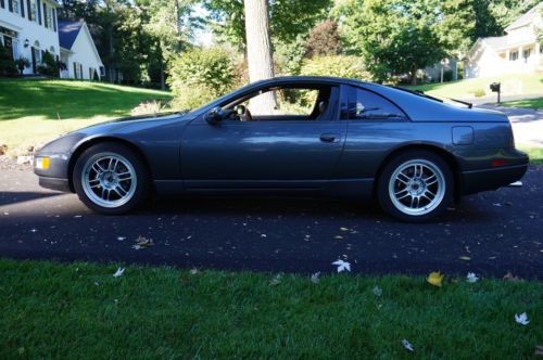 1990 nissan 300zx coupe 5-speed manual grey with grey leather 35k mi. new audio