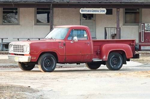 1977 dodge d150 warlock red, 360, 727, 2wd, mopar muscle tuck