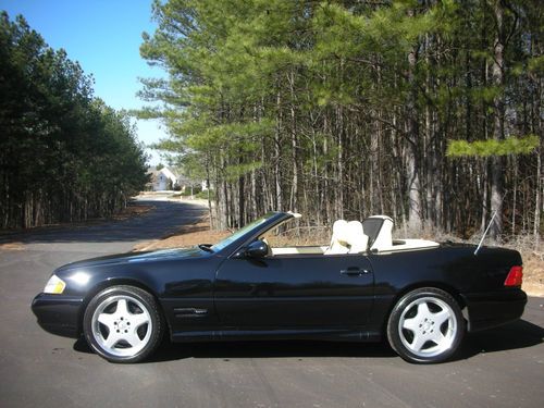 Mercedes-benz sl500 sport roadster convertible 5.0l black &amp; tan beauty! 63k! amg