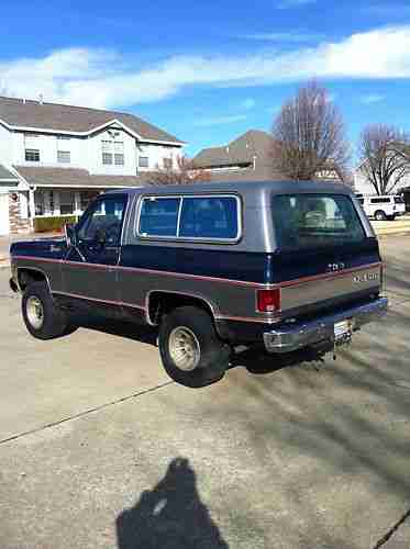 1977 Chevrolet (Chevy) Blazer K5 4x4, Blue/Gray, image 2