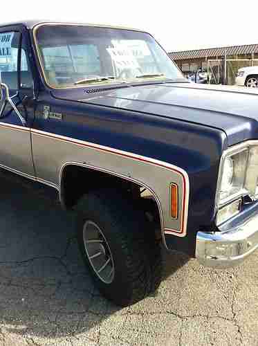 1977 Chevrolet (Chevy) Blazer K5 4x4, Blue/Gray, image 3