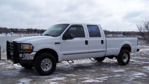 1999 ford f-250 crew cab long bed 4x4 xlt 7.3 powerstroke diesel texas rust free