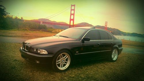 1997 bmw 540i 6 speed m sport, california e39 bimmer cosmos black 18 inch