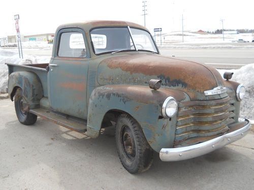 1951 chevy pickup truck 1/2 ton short box farm barn find patina rat rod