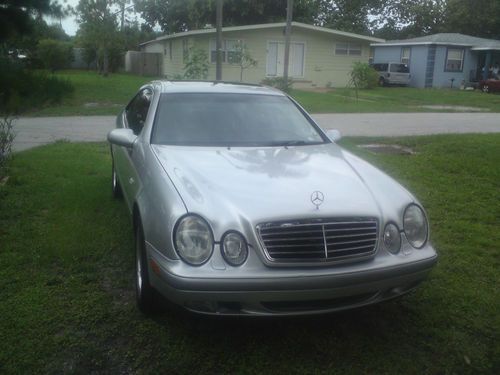 Mercedes benz clk 320 1999 silver black two door coupe