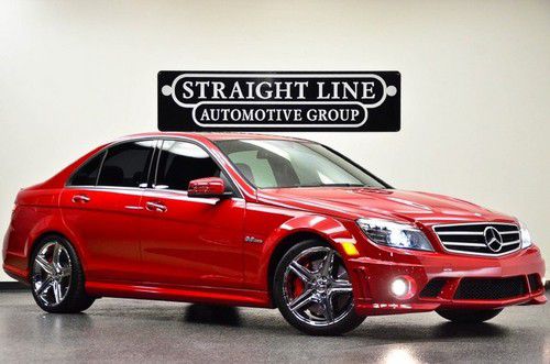 2011 mercedes benz c63 amg red/blk chrome w/ navigation