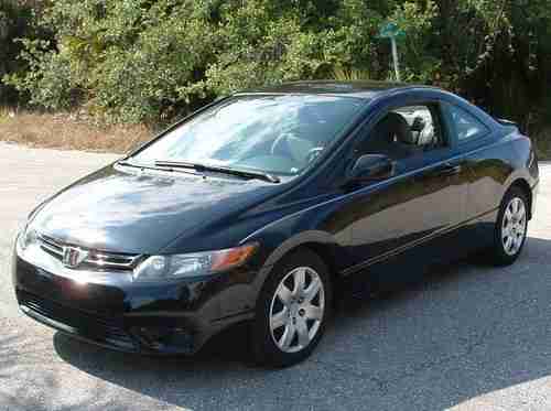 2008 HONDA CIVIC LX BLACK 2 DOOR COUPE, image 4