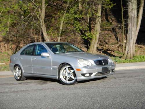 2002 mercedes benz c32 amg v6 kompressor silver metallic black leather noreserve