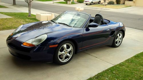 Blue 2002 porsche boxster roadster convertible 2-door 2.7l  only 65k miles