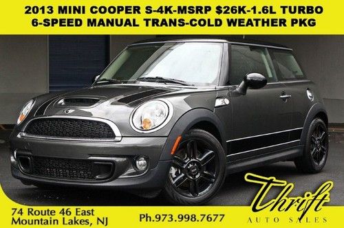 2013 mini cooper s-4k-msrp $26k-1.6l turbo-6 speed manual trans-cold weather pkg