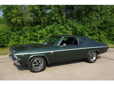 1969 chevelle ss 396 4 speed fathom green frame off correct markings