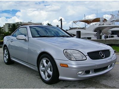 No reserve!! low miles!! clean history! mercedes slk320 roadster! south fl car!!