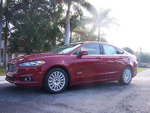 2013 ford fusion energi hybrid electric buby red wth navigation free shipping