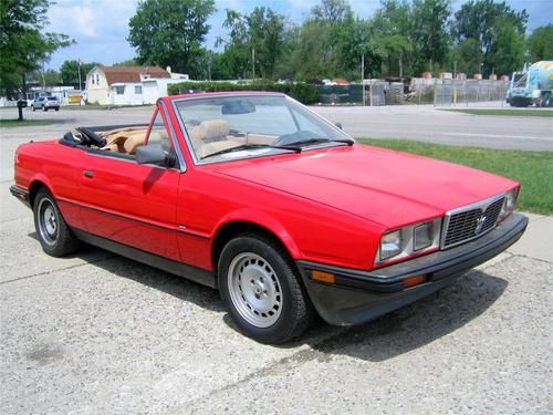 1986 maserati biturbo spyder convertible - runs like a race horse!