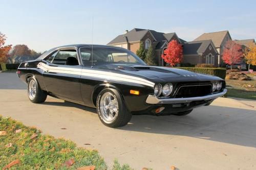 1973 dodge challenger 440 4 speed black beauty wow!!!